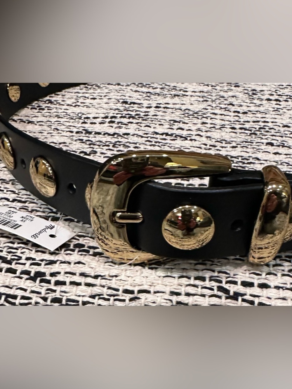 NWT Madewell Women’s Western Belt True Black/Gold Size XS - Picture 7 of 9
